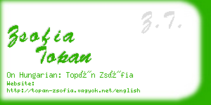 zsofia topan business card